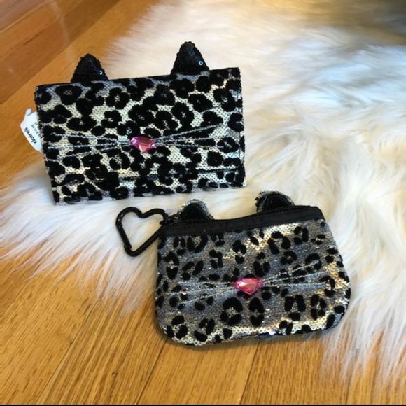 Claire's Other - Claire’s Sequin Leopard Coin Purse and Wallet Set